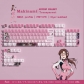 Mahjong / CS GO / EVA / GUMDAM 104+18 Clear PC+PBT Dye-subbed Pudding Jelly Keycaps Set MDA Profile Mechanical Keyboard